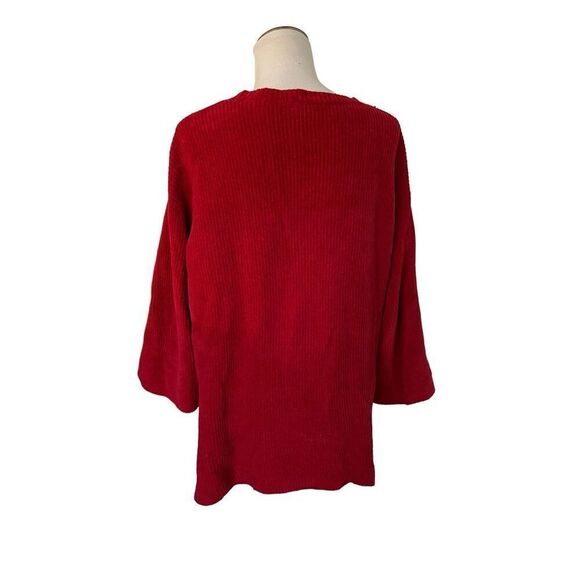 Eileen Fisher Red Pullover Sweater Flare Sleeve Womens plus Size 1X - Picture 2 of 9
